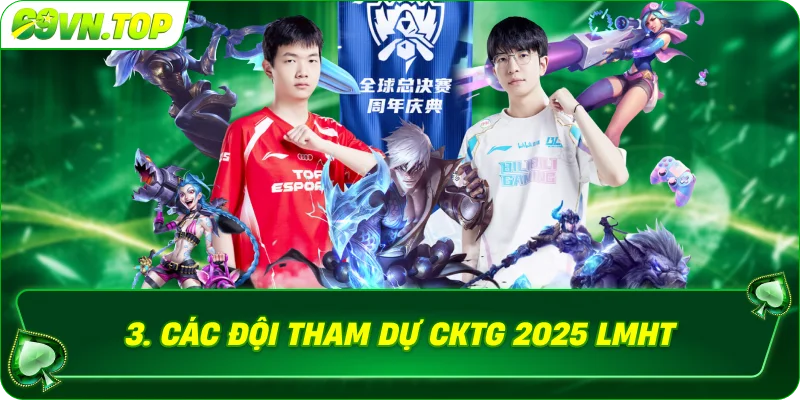 Các đội tham dự CKTG 2025 LMHT